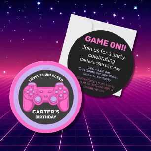 Carte Niveau Déverrouillé Jeu d'Anniversaire Personnalis