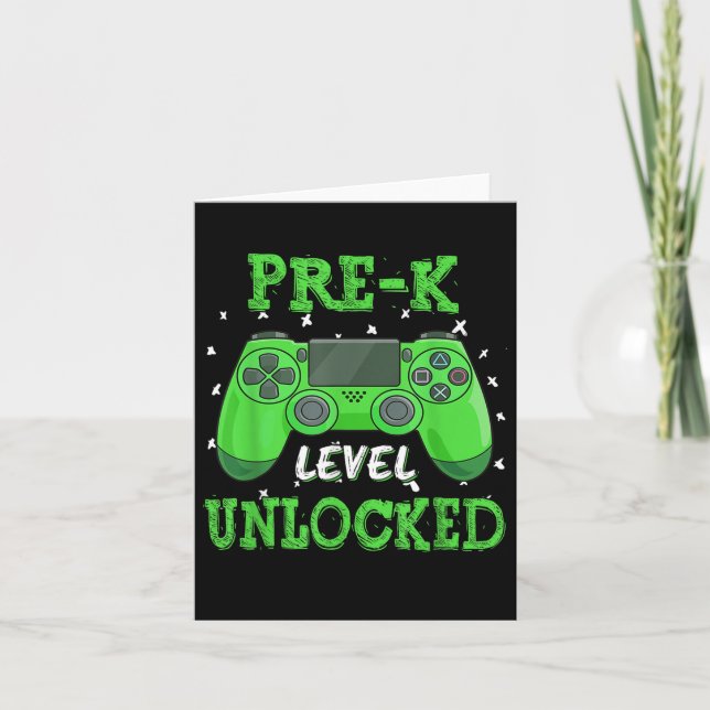 Carte Niveau Pré K Déverrouillé Jeu Vidéo Retour À L'Éco (Devant)