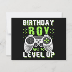 Carte Niveau Up Anniversaire Jeu vidéo pour garçon