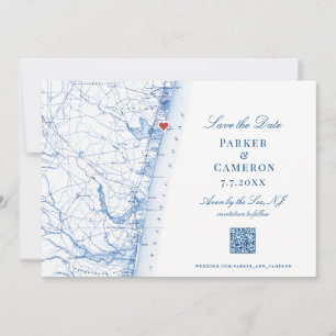 Carte NJ Avon-by-the-Sea Elegant Navy Blue QR