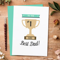 No 1 Meilleur Papa Award Fête des pères du trophée