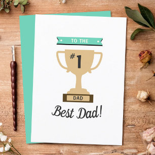 Carte No 1 Meilleur Papa Award Fête des pères du trophée