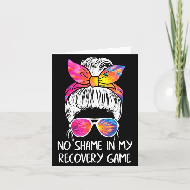 Carte No Shame In My Recovery Game Sobriety Aa Na Anni  (Devant)