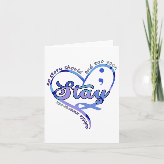Carte No Story Should End Too Soon Suicide Prevention (Devant)