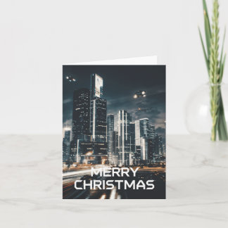 Carte Noël à Cyberpunk City