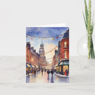 Carte Noël à Dublin Watercolor