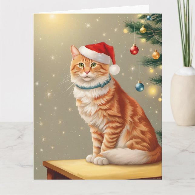 Carte Noël à la chèvre mignonne (Devant)