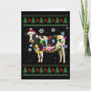 Carte Noël à la vache