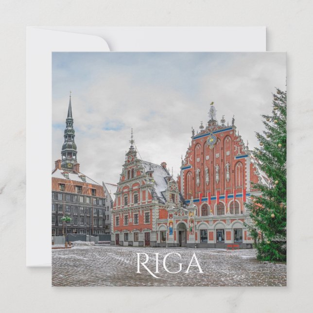 Carte Noël à Riga Lettonie (Devant)