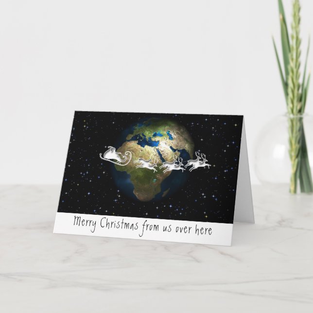 Carte Noël à travers les kilomètres (Devant)