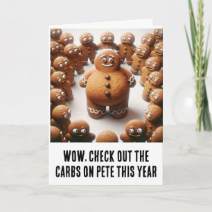 Carte Noël amusant : Deck the Halls with Carbs