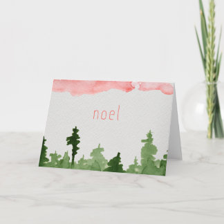 Carte Noel aquarelle design pour Noël