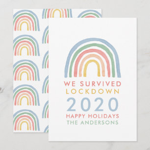 Carte Noël arc-en-ciel coloré nous avons survécu à l'enf