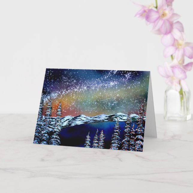 Carte Noël au lac Tahoe (Orchidée)