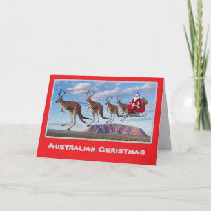 Carte Noël australien drôle de vacances