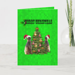 Carte Noël Avec Les Meerkats,