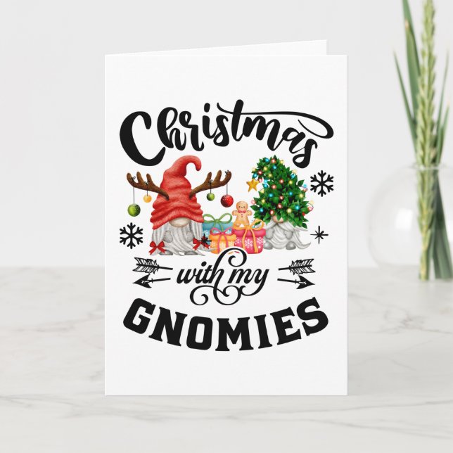 Carte Noël avec mes gnomes Noël gnome (Devant)