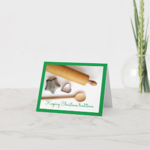 Carte Noël avec outils de cuisine à cuisson vintage