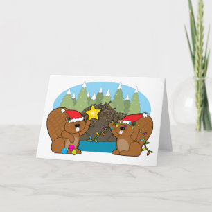 Carte Noël Beaver