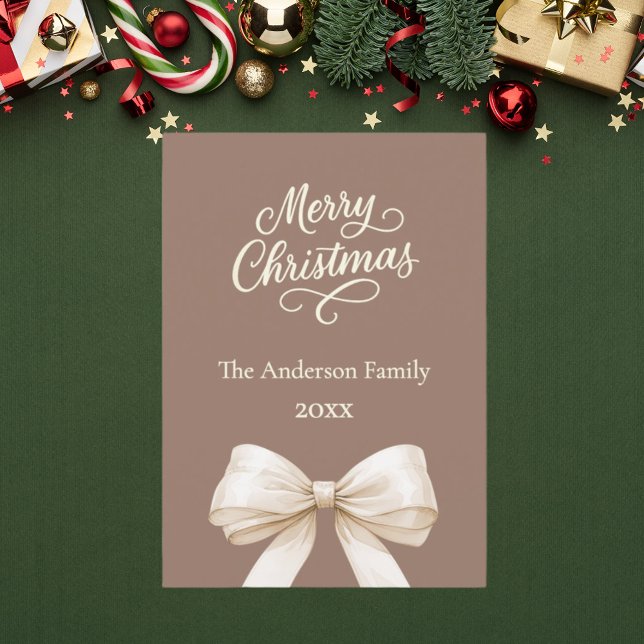 Carte Noël brun mocha (Créateur téléchargé)