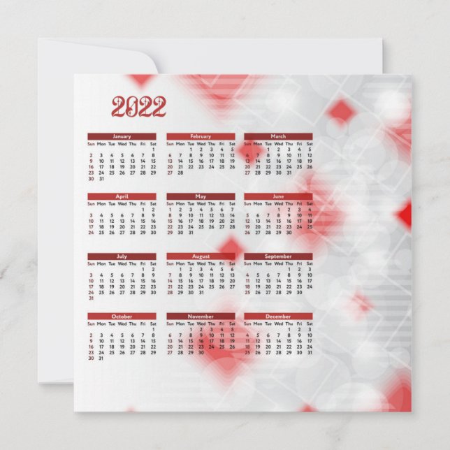 Carte Noël Calendrier (Devant)