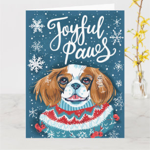 Carte Noël Cavalier King Charles Spaniel