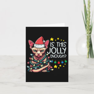 Carte Noël Chat En Colère Est Ce Jolly Assez De Noël Hom