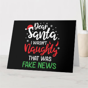 Carte Noël Cher Père Noël Je n'étais pas vilain Funny Xm