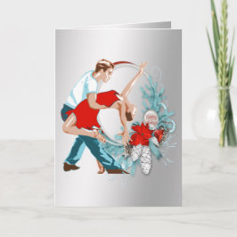 Carte Noël de danseurs bonnes fêtes
