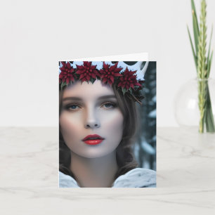 Carte Noël de la déesse d'hiver