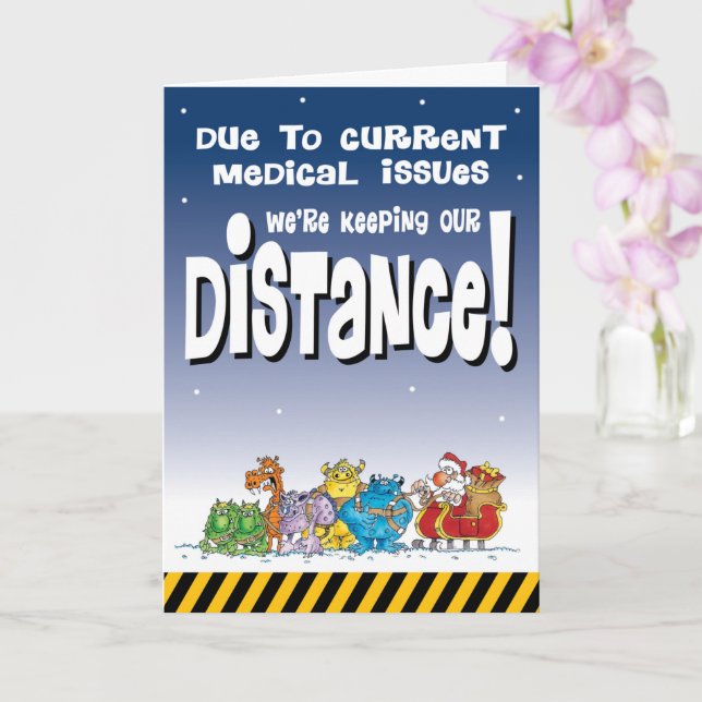 Carte Noël de la distance sociale (Orchidée)