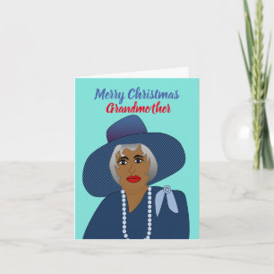 Carte Noël de la grand-mère afro-américaine