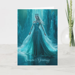 Carte Noël de la reine des glaces magiques
