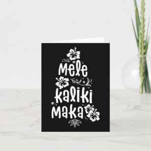 Carte Noël de Mele Kalikimaka vacances de Noël hawaïenne