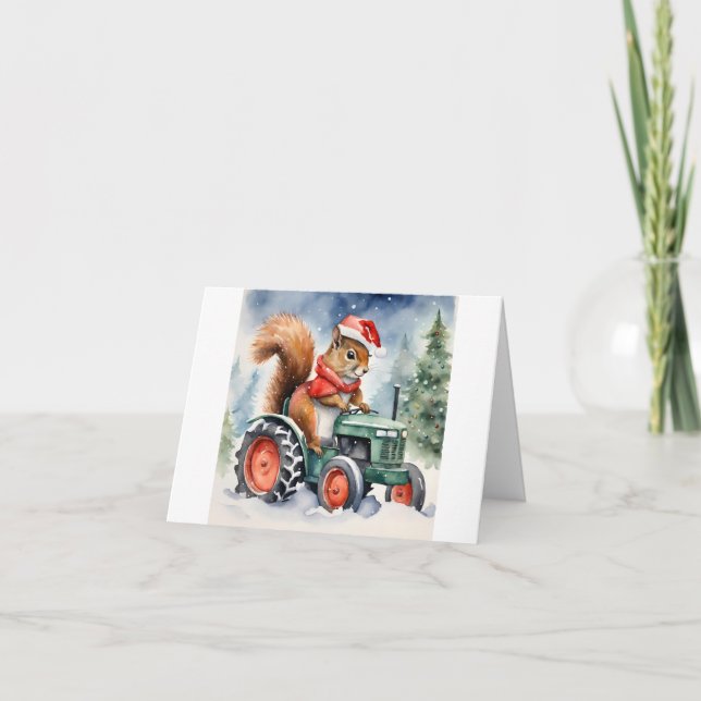 Carte Noël des écureuils (Devant)