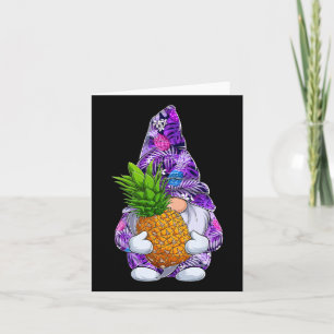 Carte Noël d'été Gnome de l'ananas hawaïen à Noël 