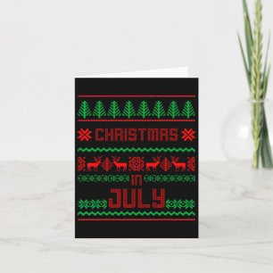 Carte Noël Drôle En Juillet Chemise Été Douille Laide