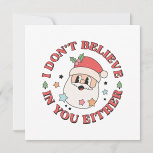 Carte Noël drôle Père Noël