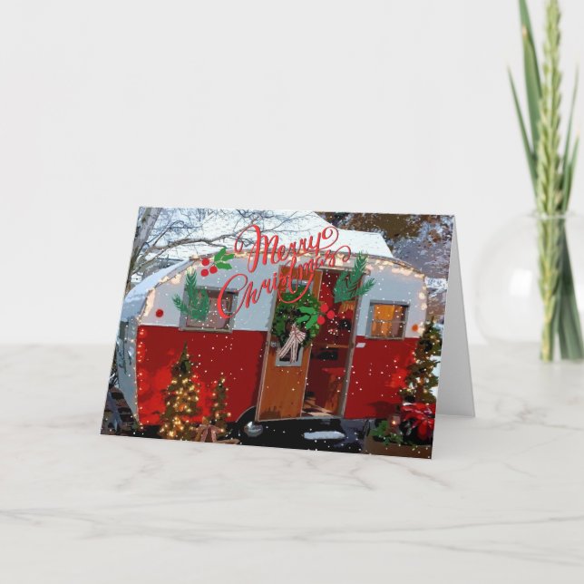 Carte Noël du Camper vintage (Devant)