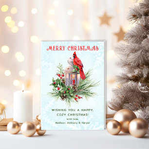 Carte Noël du cardinal rouge