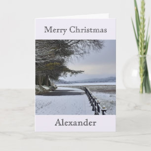 Carte Noël du matin neigeux