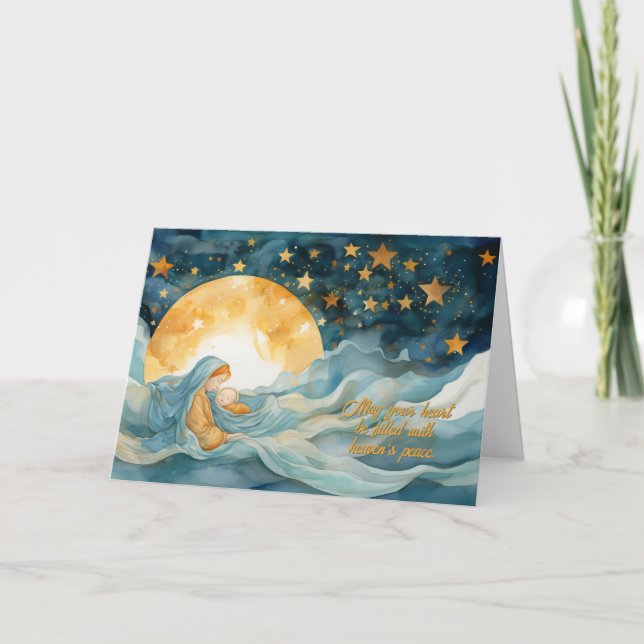 Carte Noël du sommeil paradisiaque (Devant)