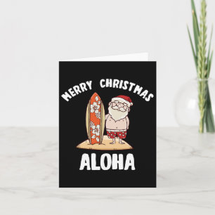 Carte Noël En Juillet Père Noël Aloha Hawaii Beach Sable