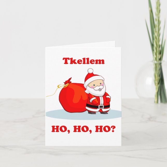Carte Noël en maltais, parlez-vous Ho, Ho, Ho? (Devant)