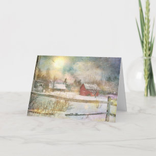 Carte Noël en Nouvelle-Angleterre