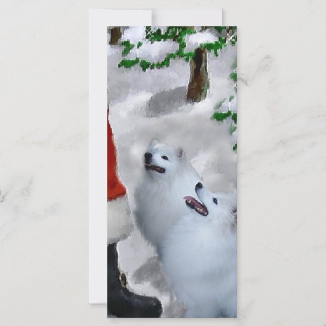 Carte Noël Eskimo Chien américain (Devant)