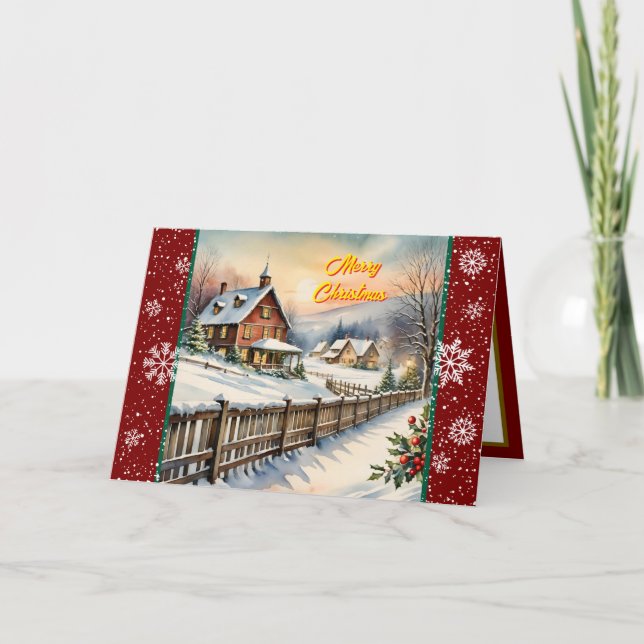 Carte Noël festif Belle collection moderne (Devant)