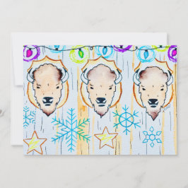 Carte Noël flocon de neige de buffle
