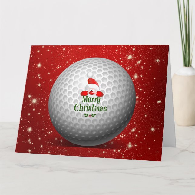 Carte Noël Golf Père Noël Design (Devant)