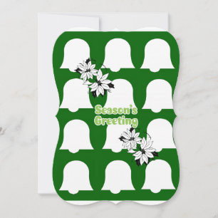 Carte Noël Green Seasons SalutationCarte de voeux plate